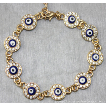 Evil Eye forma redonda pulsera de diamantes (XBL13492)